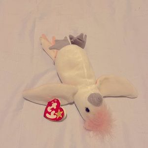 RARE! Beanie baby collectible platypus. White.
